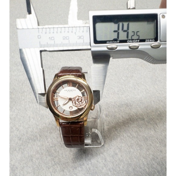 Akribos XXIV Womens Rose Crystal Transparent Watch ‎ 34mm New Battery main image 4